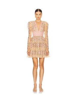 Bronx and Banco Megan Mini Dress – Rose Floral Embroidered – NWT